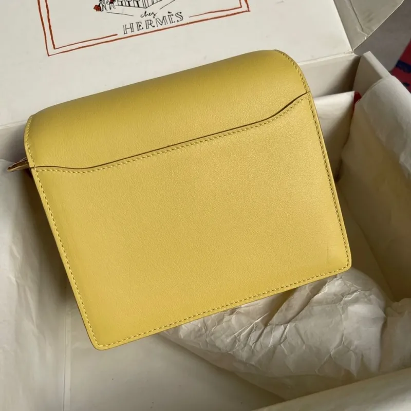 Hermes Yellow Roulis Crossbody Bag - Image 3
