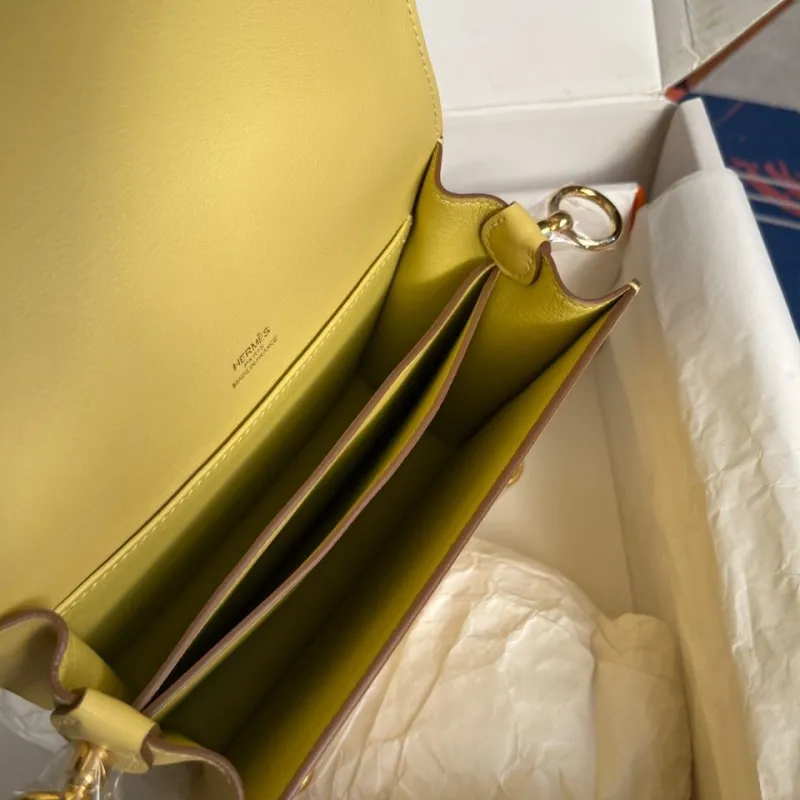Hermes Yellow Roulis Crossbody Bag - Image 8