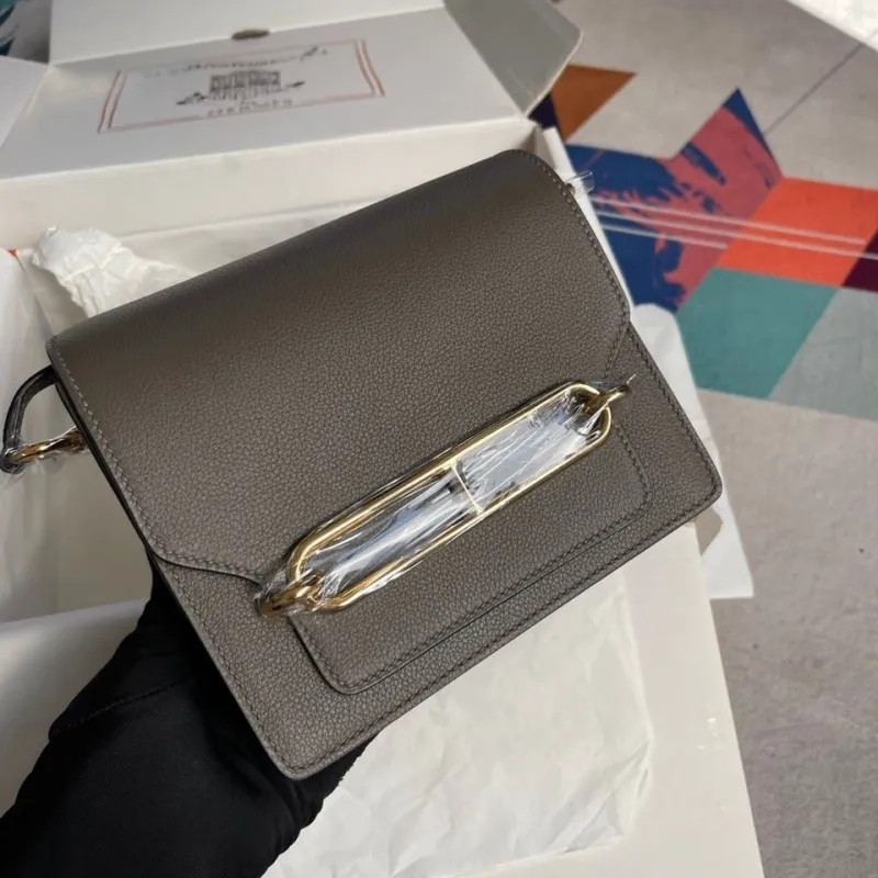 Alternative view of Hermes Gray Roulis Crossbody Bag 84