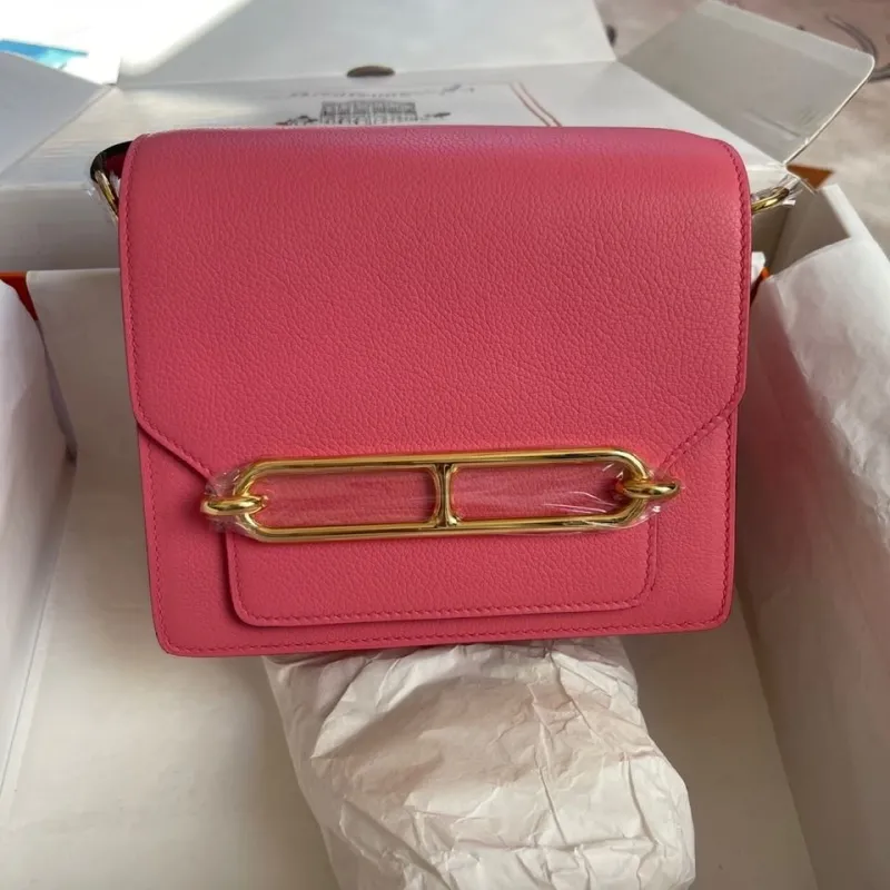 Alternative view of Hermes Pink Roulis Leather Shoulder Bag