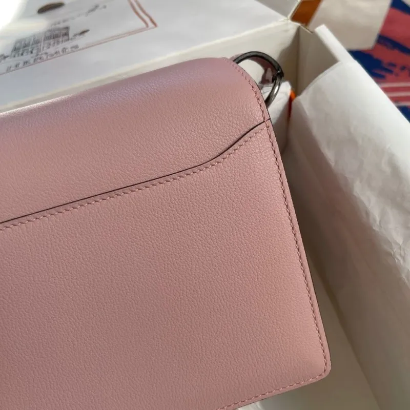 Hermes Pink Roulis Leather Crossbody Bag 89 - Image 4
