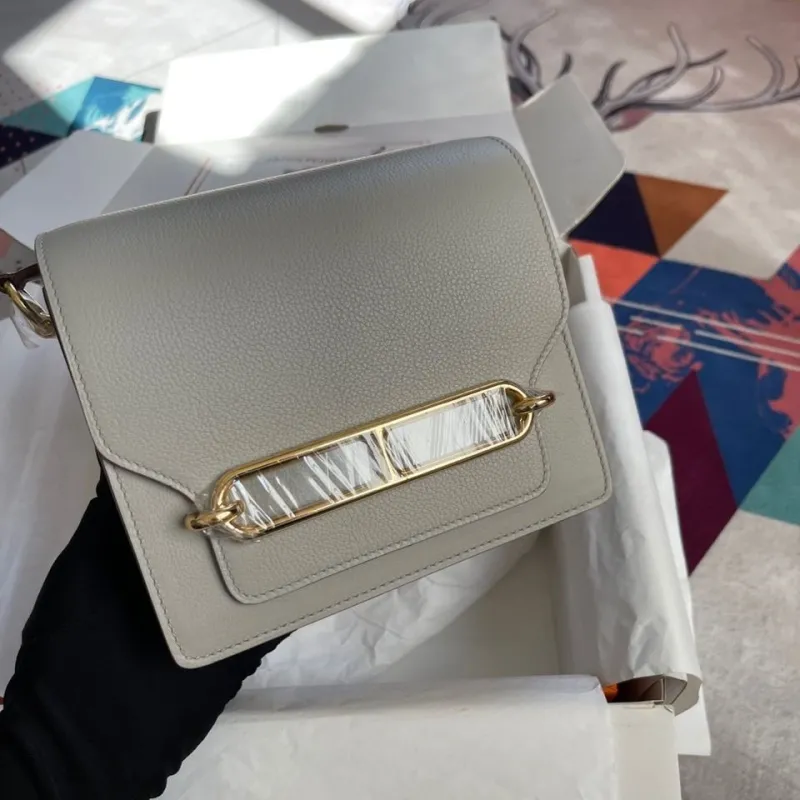 Hermes Roulis Light Gray Crossbody Bag