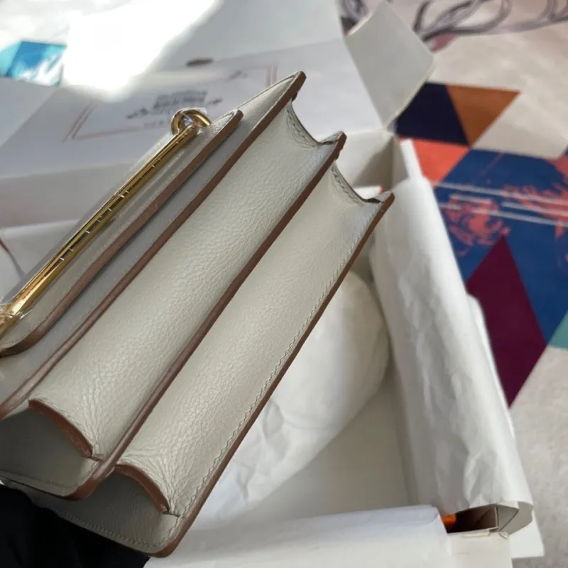 Hermes Roulis Light Gray Crossbody Bag - Image 7
