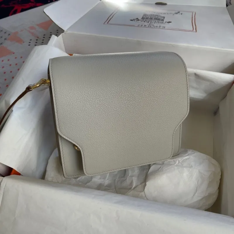 Hermes Roulis Light Gray Crossbody Bag - Image 8
