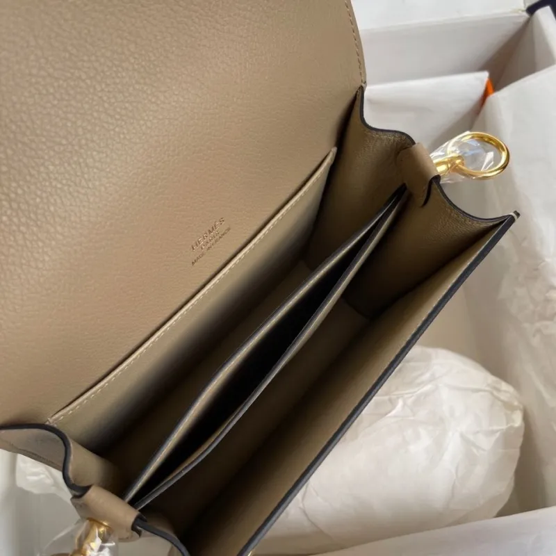 Hermes Beige Roulis Leather Crossbody Bag - Image 7