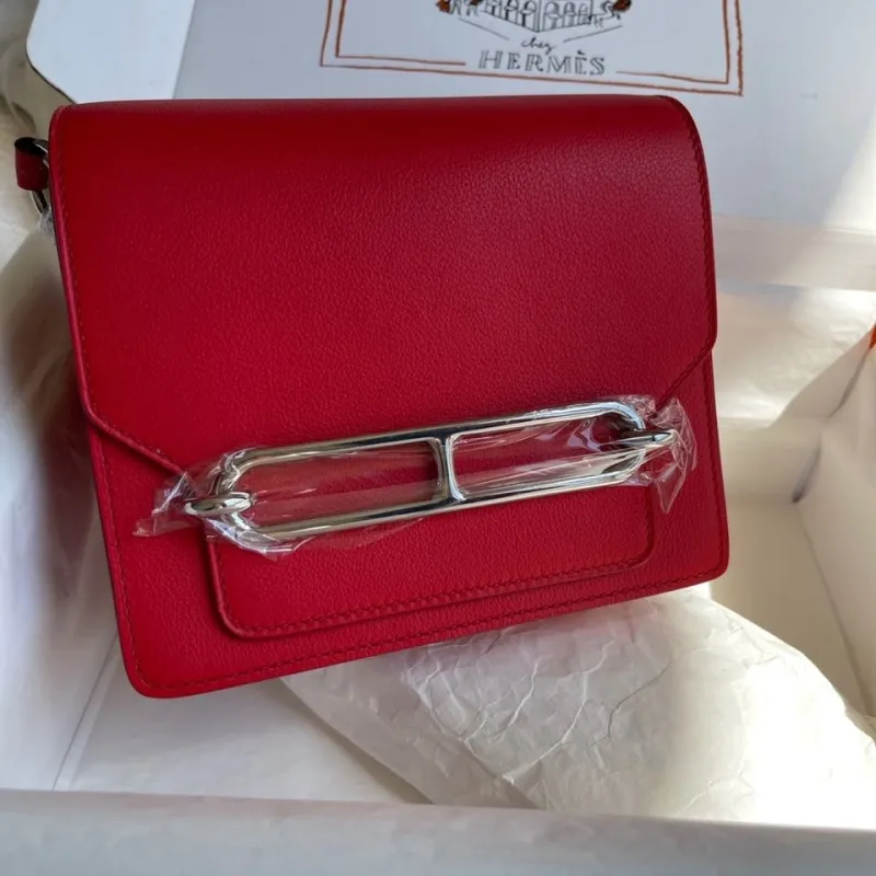 Hermes Red Roulis Bag 97 - Image 4