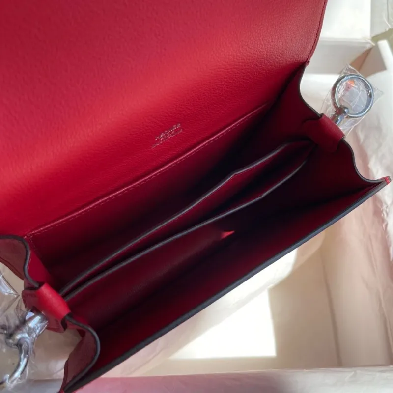 Hermes Red Roulis Bag 97 - Image 6