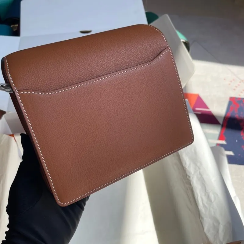 Alternative view of Hermes Brown Roulis Crossbody Bag