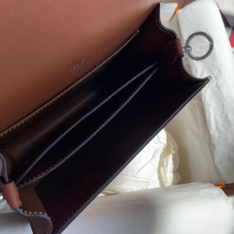 Hermes Brown Roulis Crossbody Bag - Image 7