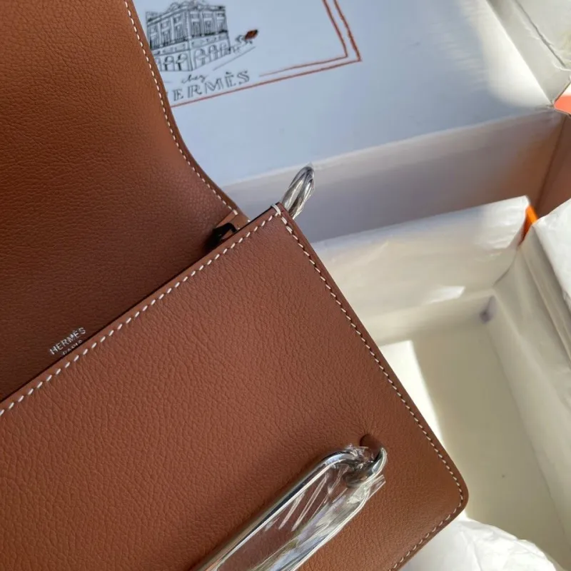 Hermes Brown Roulis Crossbody Bag - Image 8
