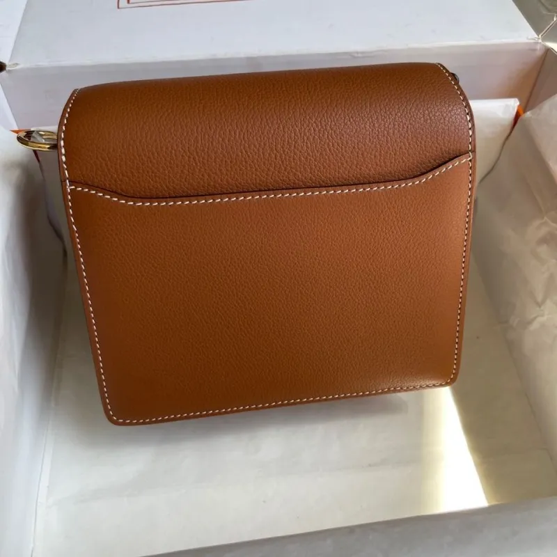 Hermes Brown Leather Roulis Shoulder Bag - Image 3