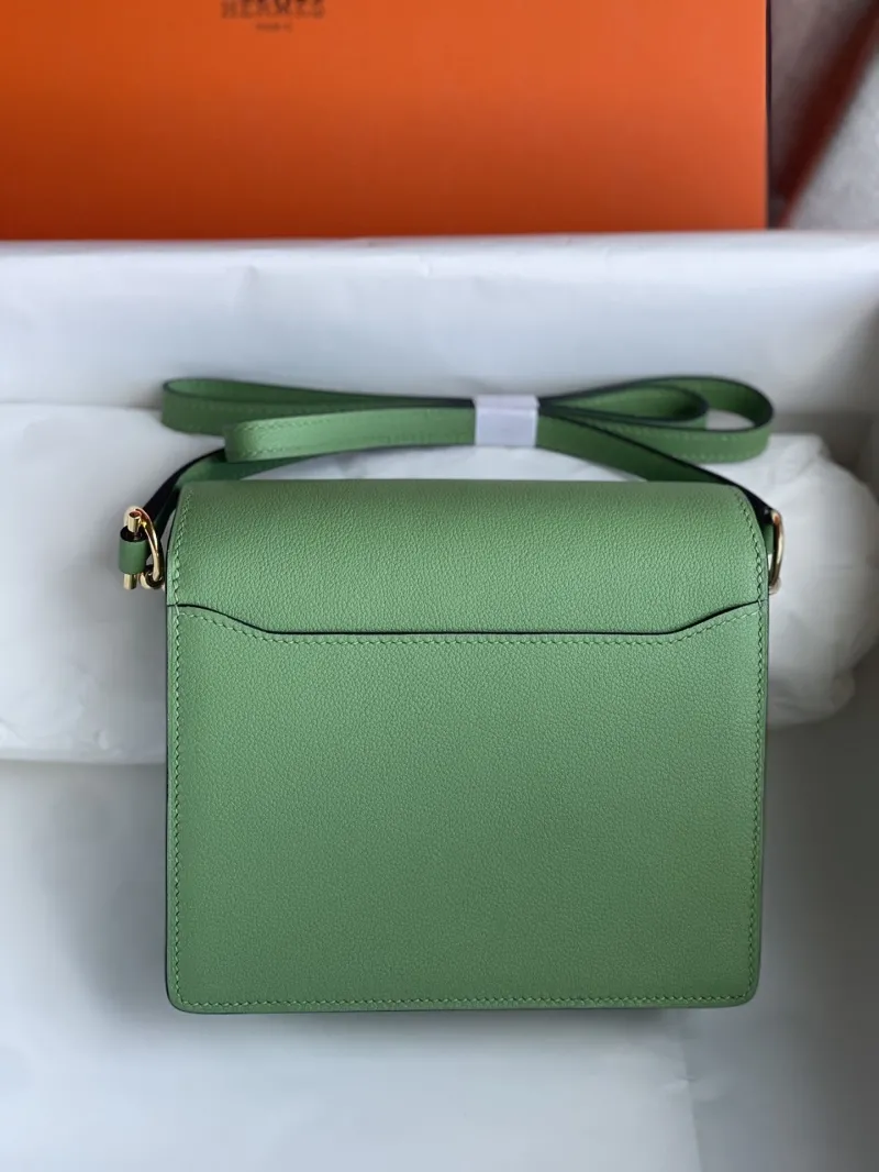Hermes Green Roulis Crossbody Leather Bag - Image 3