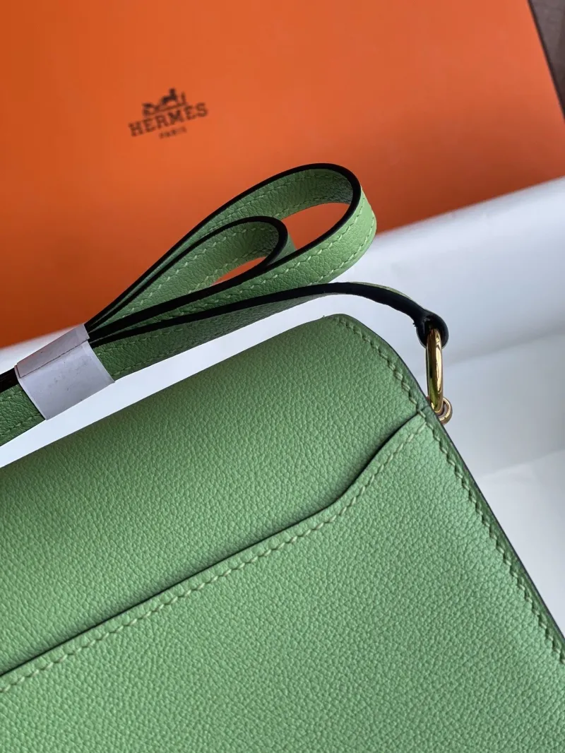 Hermes Green Roulis Crossbody Leather Bag - Image 6
