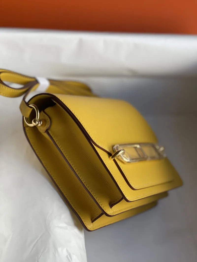 Hermes Yellow Roulis Crossbody Bag - Image 4