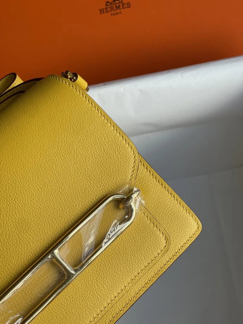 Hermes Yellow Roulis Crossbody Bag - Image 5