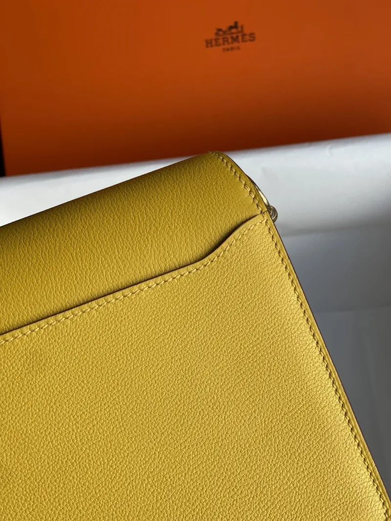 Hermes Yellow Roulis Crossbody Bag - Image 6