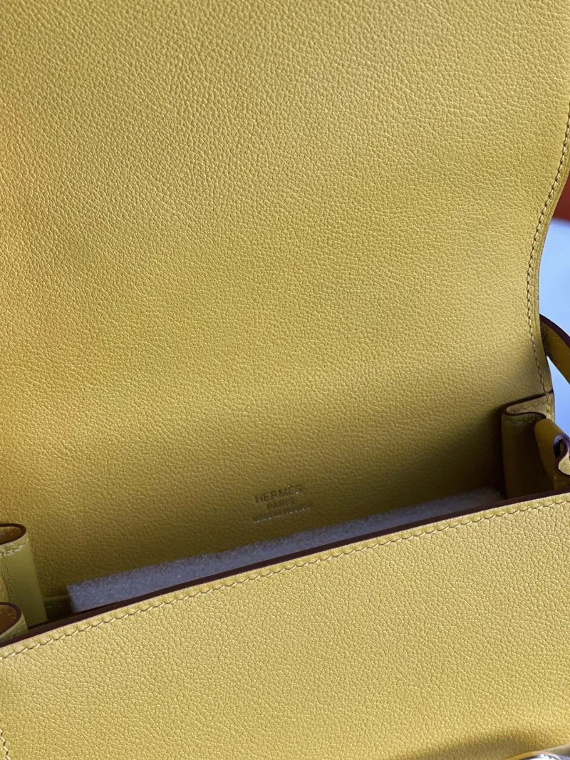 Hermes Yellow Roulis Crossbody Bag - Image 7