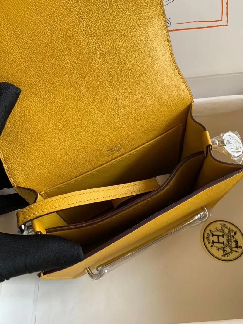 Hermes Yellow Roulis Crossbody Bag - Image 9