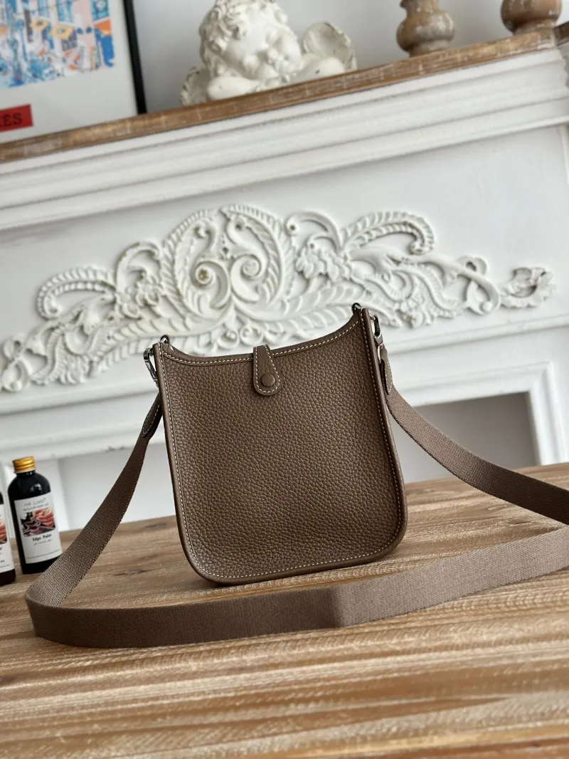 Hermes Brown Crossbody Satchel Bag - Image 3