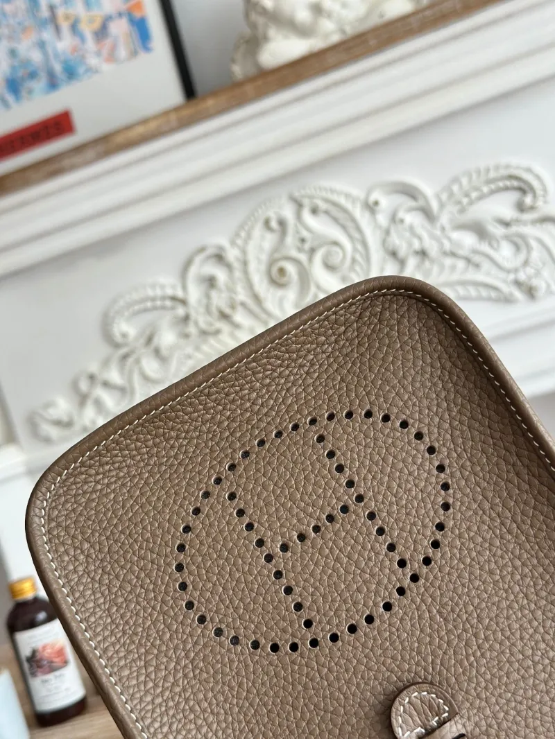 Hermes Brown Crossbody Satchel Bag - Image 4