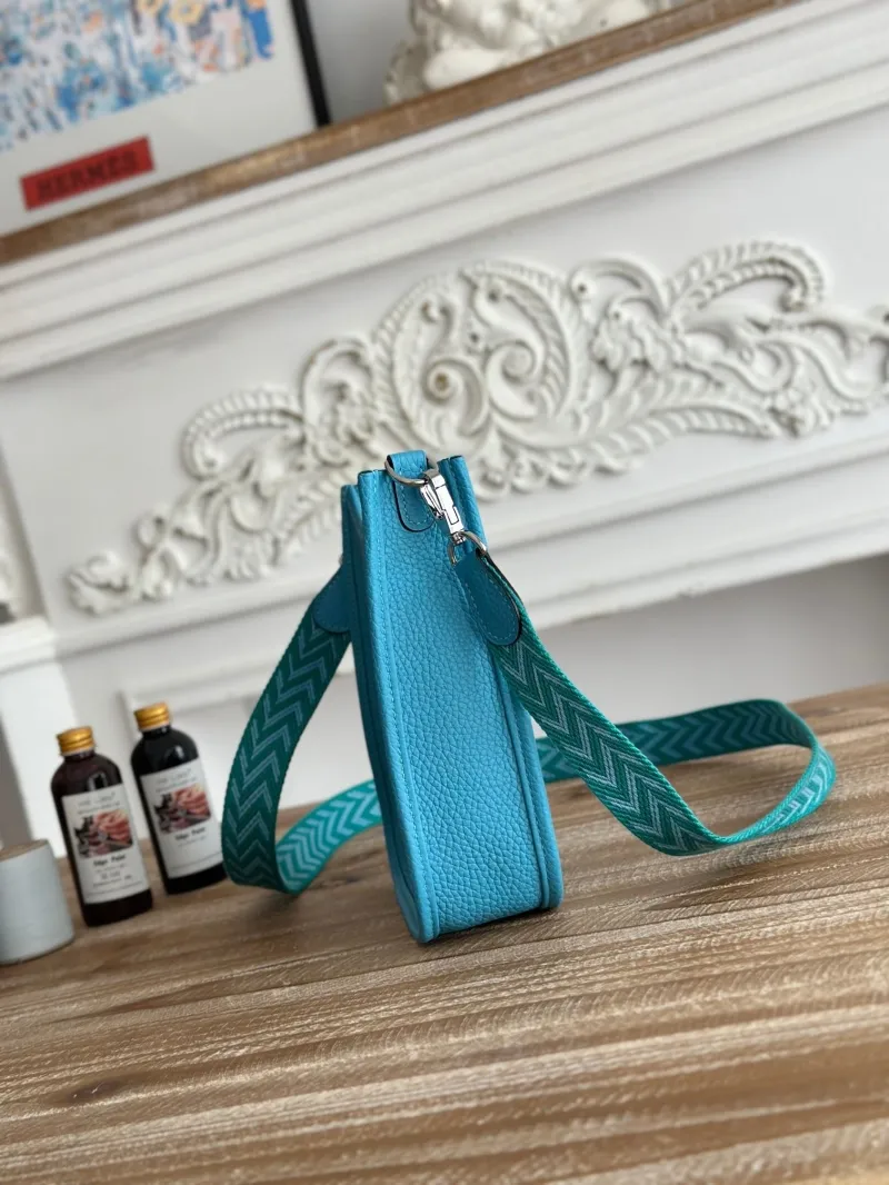 Alternative view of Hermes Turquoise Crossbody Satchel Bag 29