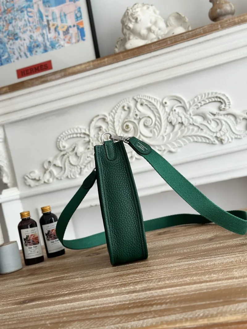 Alternative view of Hermes Dark Green Crossbody Satchel Bag