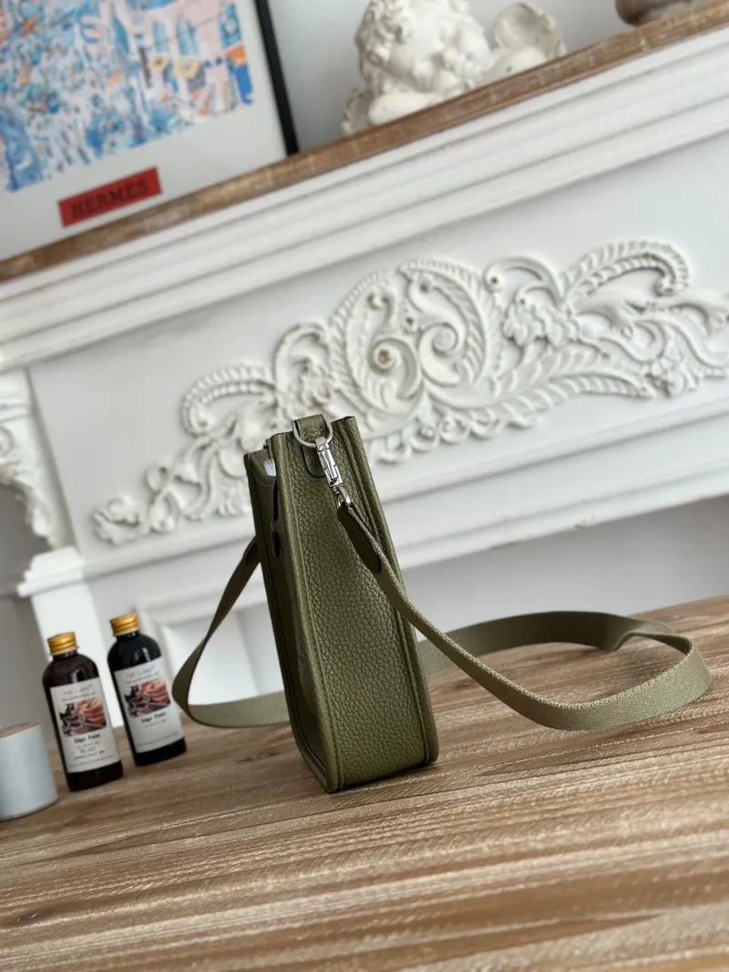 Alternative view of Hermes Olive Green Crossbody Satchel Bag 31