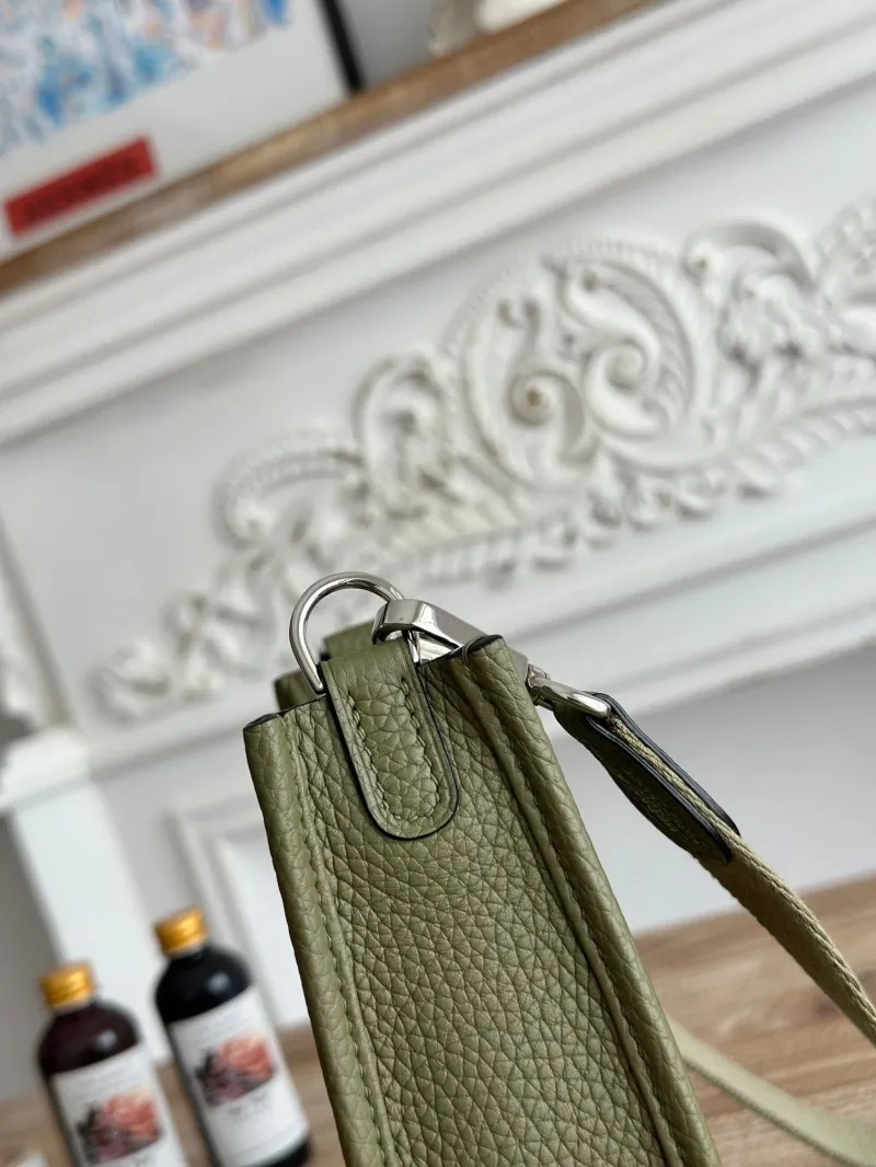 Hermes Olive Green Crossbody Satchel Bag 31 - Image 5