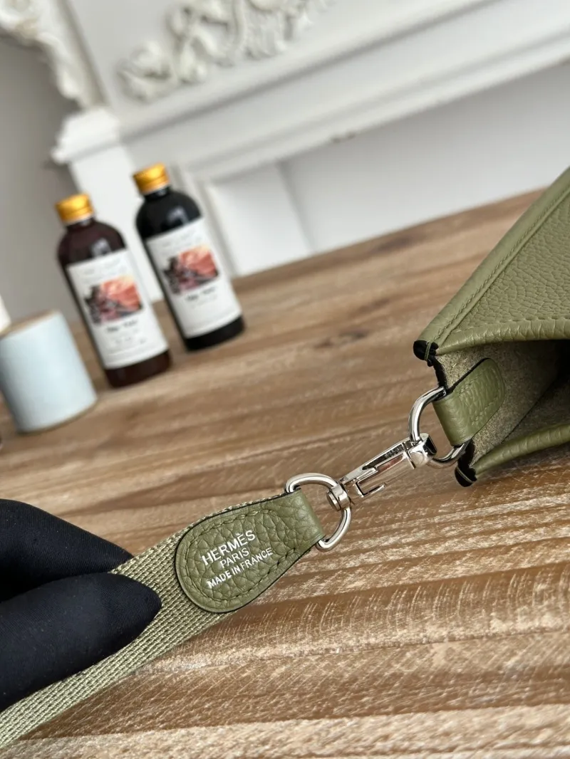 Hermes Olive Green Crossbody Satchel Bag 31 - Image 7