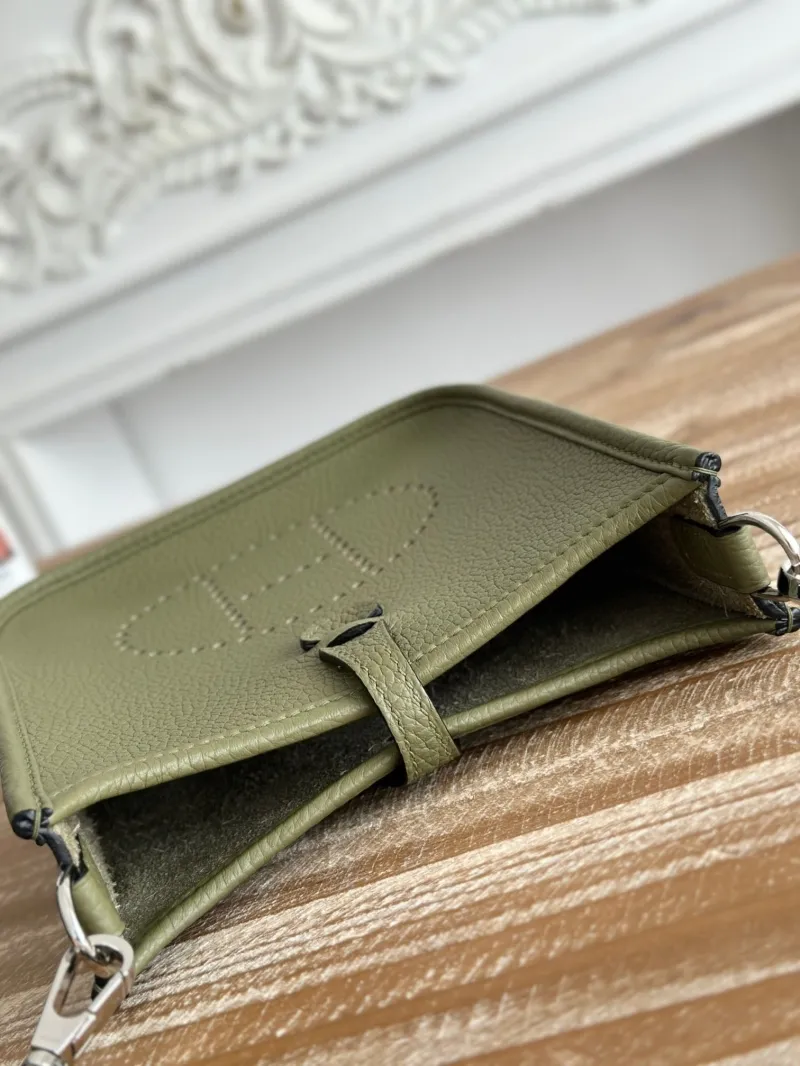 Hermes Olive Green Crossbody Satchel Bag 31 - Image 8