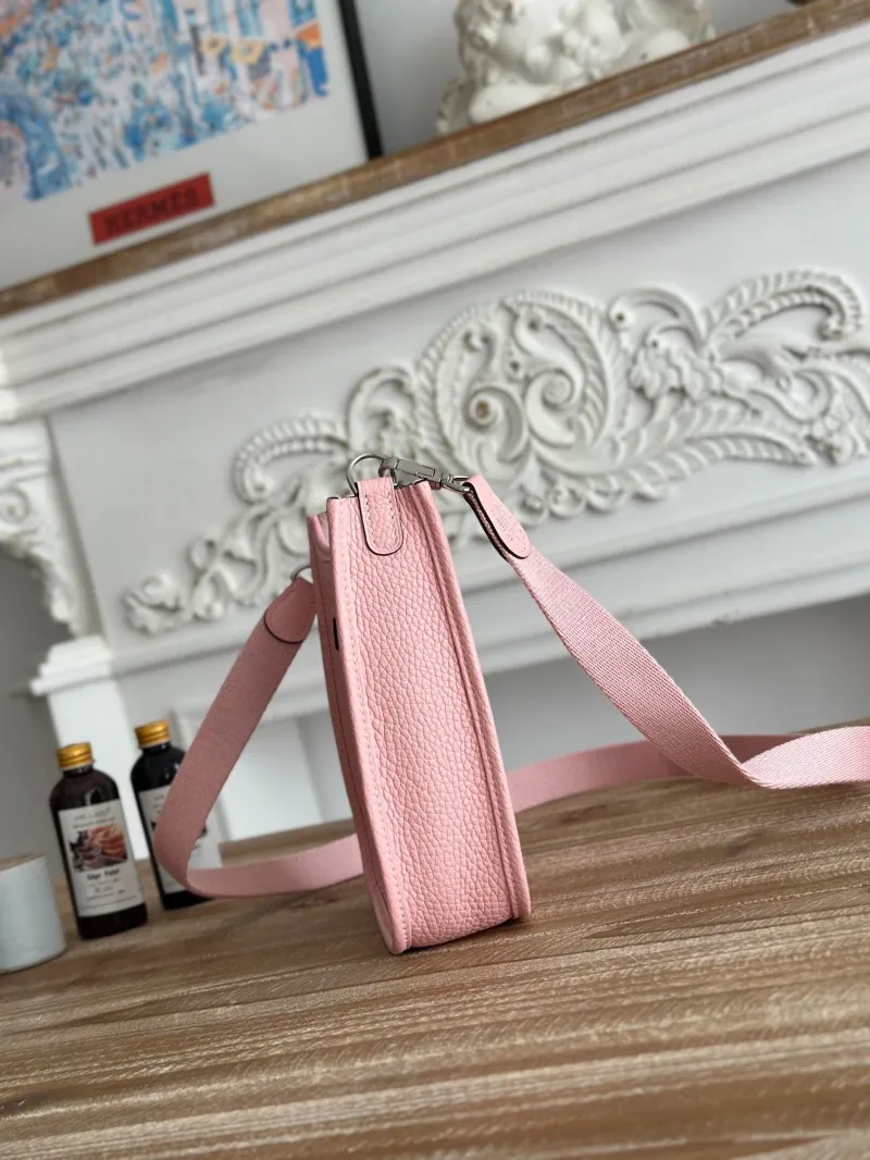 Alternative view of Hermes Pink Leather Crossbody Satchel Bag