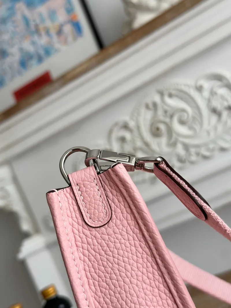 Hermes Pink Leather Crossbody Satchel Bag - Image 6