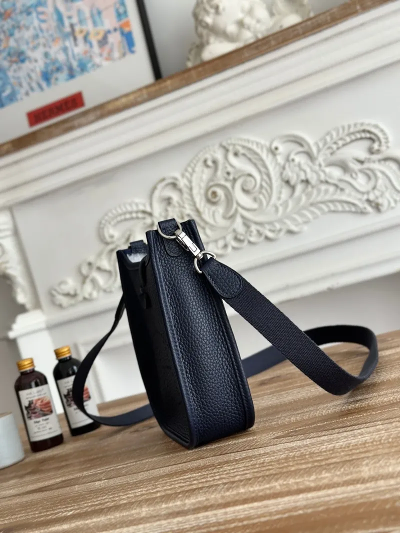 Alternative view of Hermes Navy Crossbody Satchel Bag 34