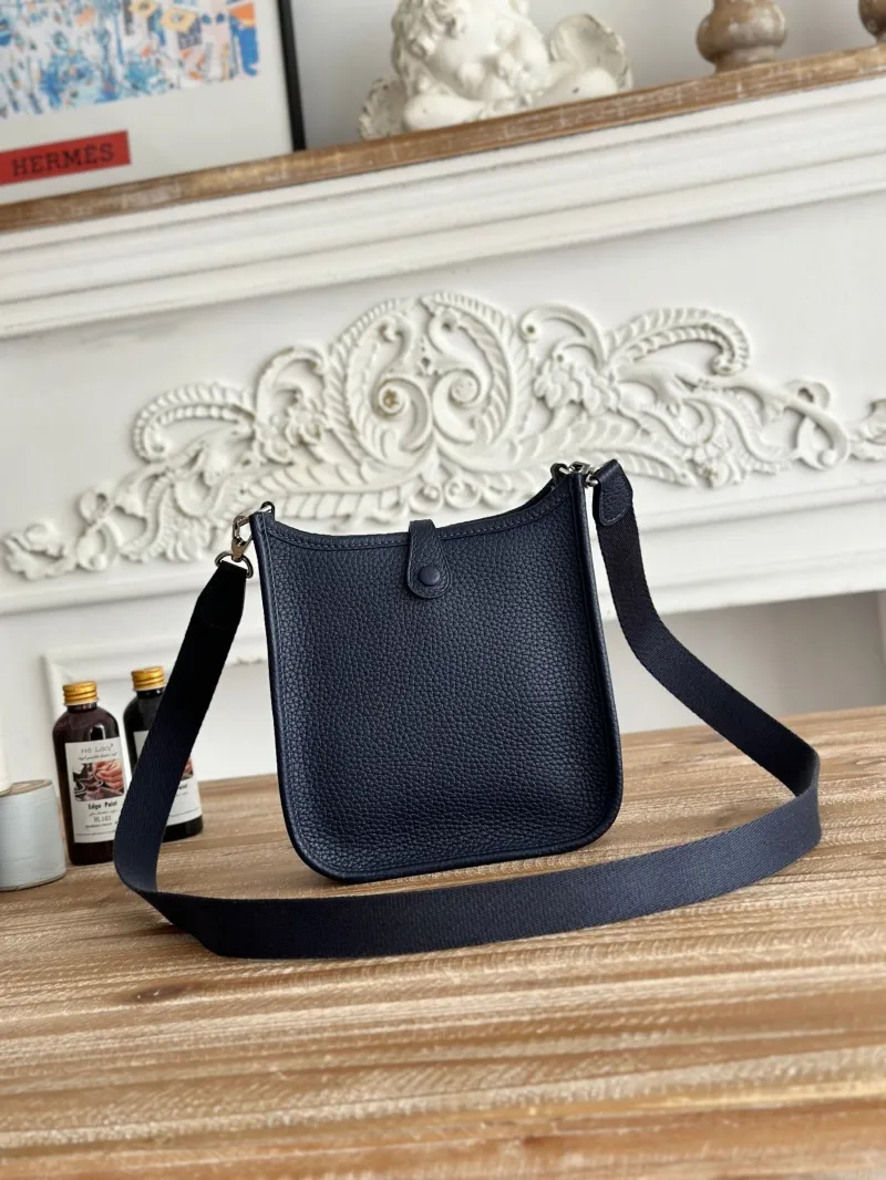 Hermes Navy Crossbody Satchel Bag 34 - Image 3