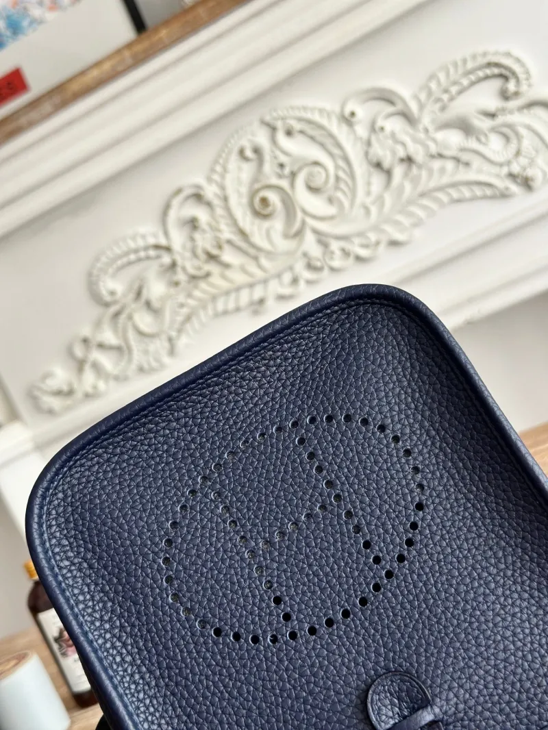 Hermes Navy Crossbody Satchel Bag 34 - Image 4