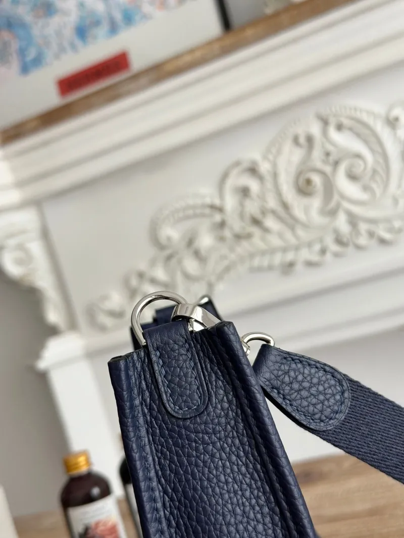 Hermes Navy Crossbody Satchel Bag 34 - Image 6