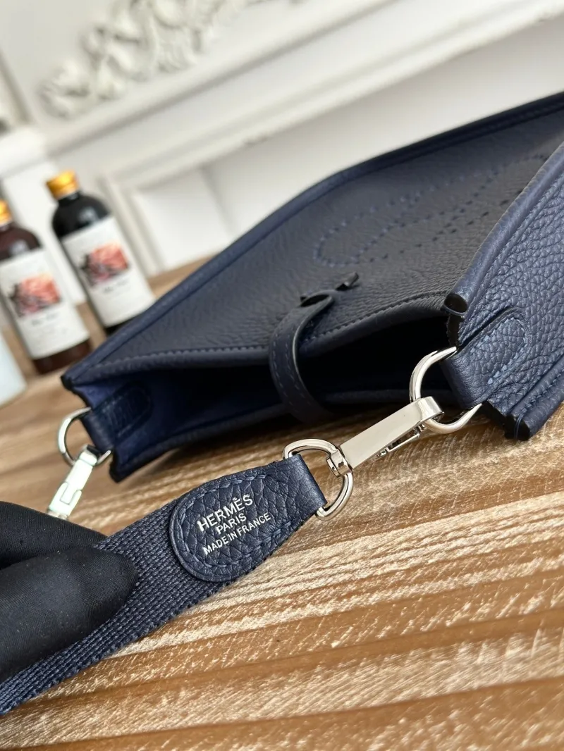 Hermes Navy Crossbody Satchel Bag 34 - Image 7
