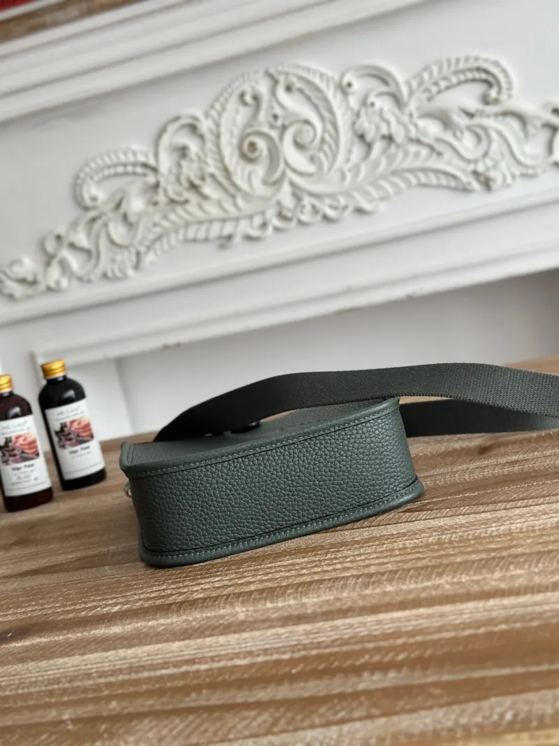 Hermes Dark Green Crossbody Satchel Bag 35 - Image 5