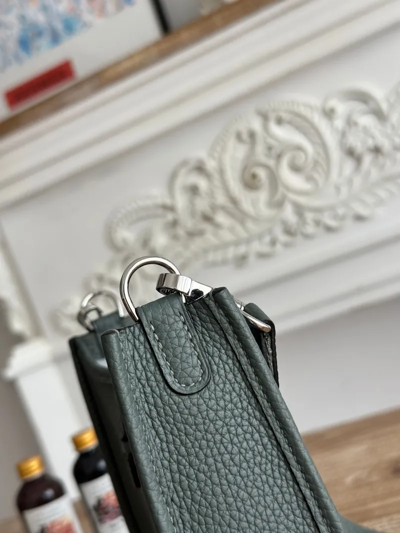 Hermes Dark Green Crossbody Satchel Bag 35 - Image 6