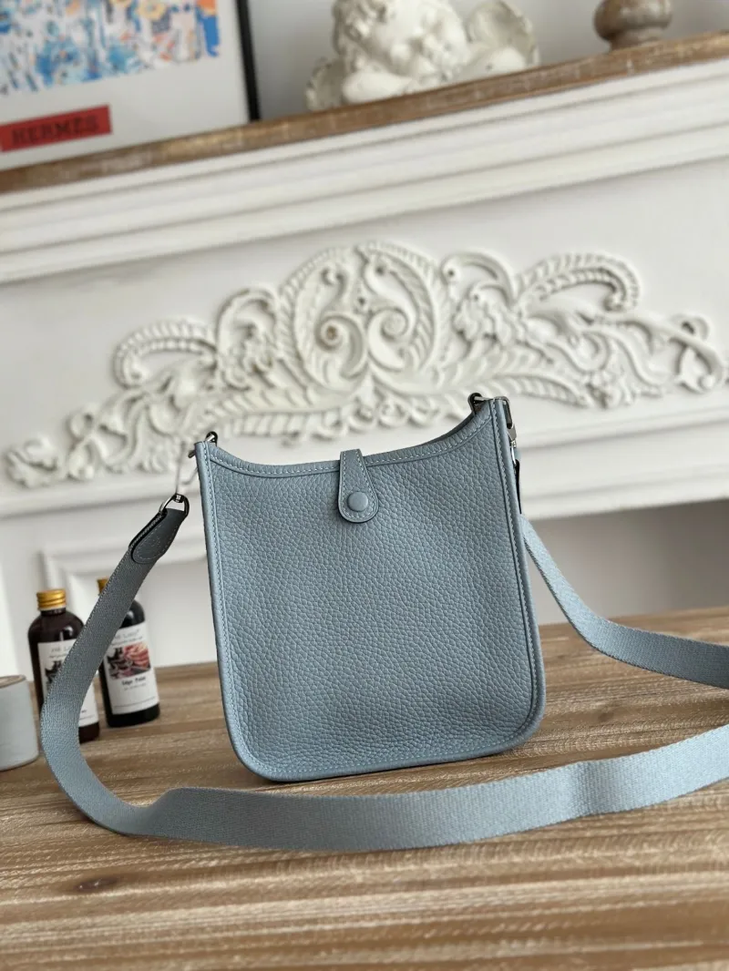 Hermes Light Blue Crossbody Satchel Bag - Image 3