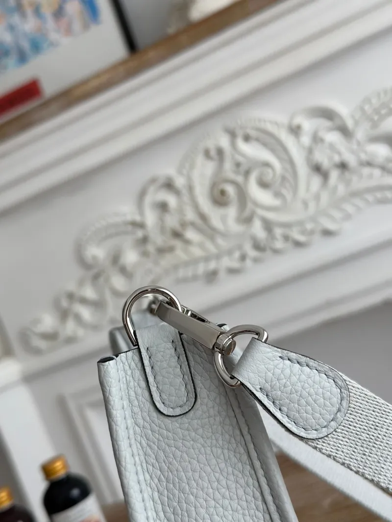 Hermes Light Blue Crossbody Satchel Bag - Image 6