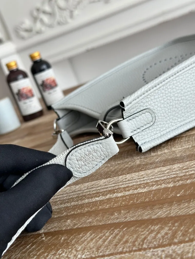Hermes Light Blue Crossbody Satchel Bag - Image 7