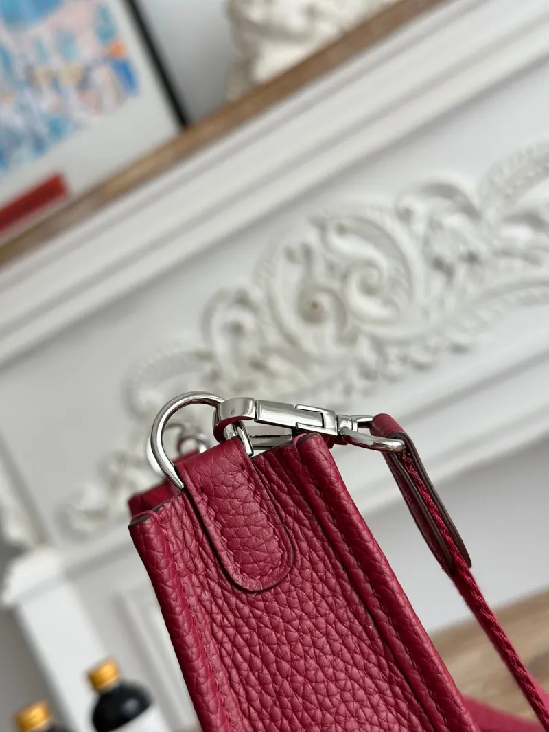 Hermes Burgundy Leather Crossbody Satchel Bag 43 - Image 6
