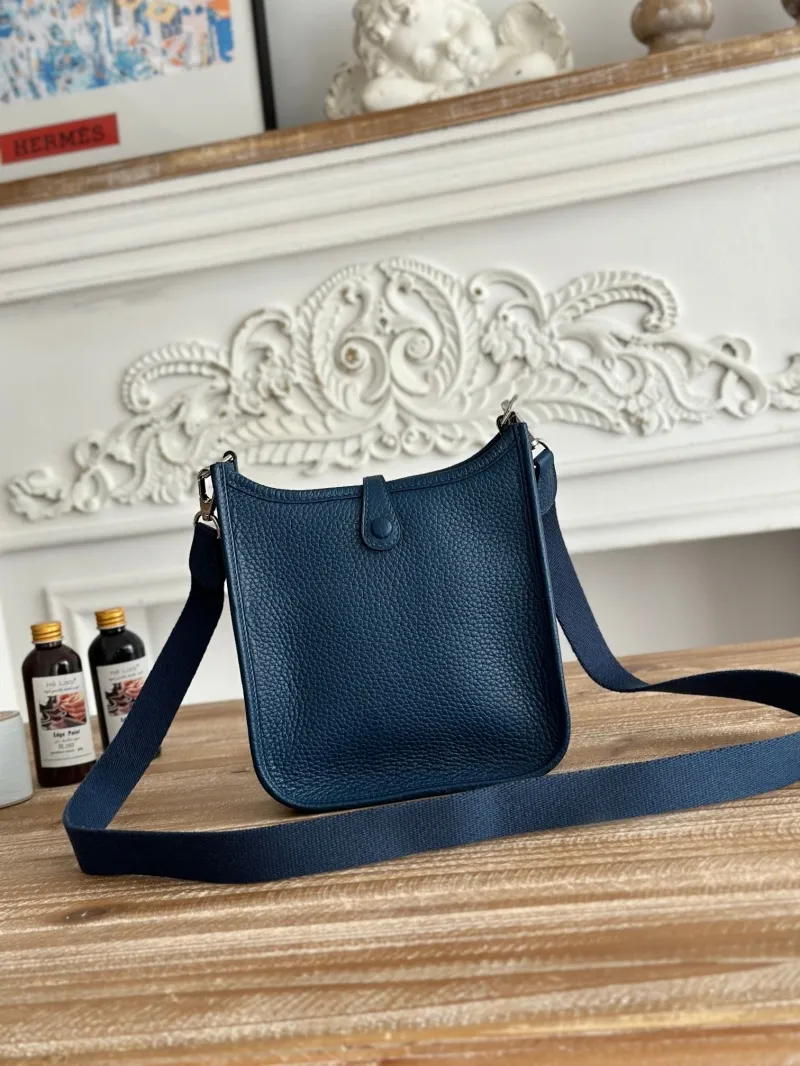 Hermes Dark Blue Crossbody Satchel Bag - Image 3