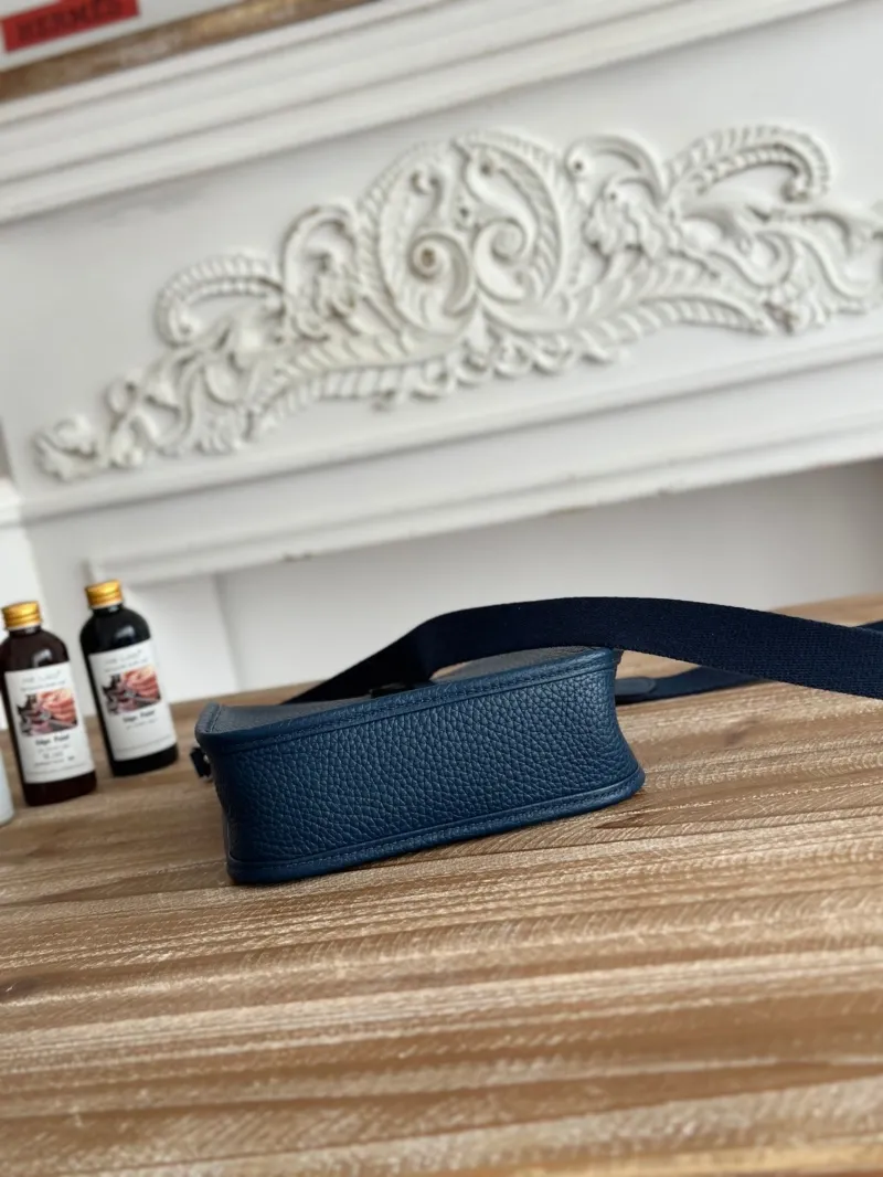 Hermes Dark Blue Crossbody Satchel Bag - Image 6