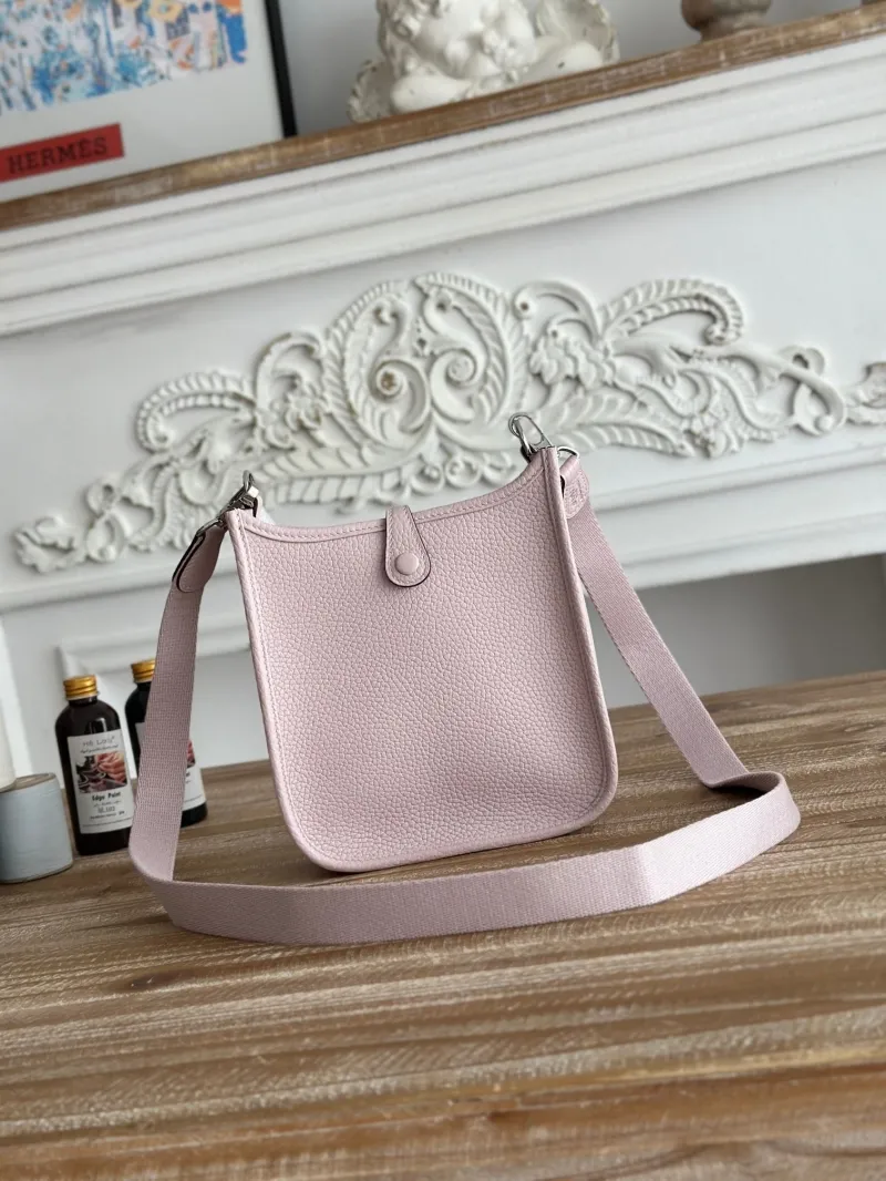 Hermes Light Pink Crossbody Satchel Bag - Image 3