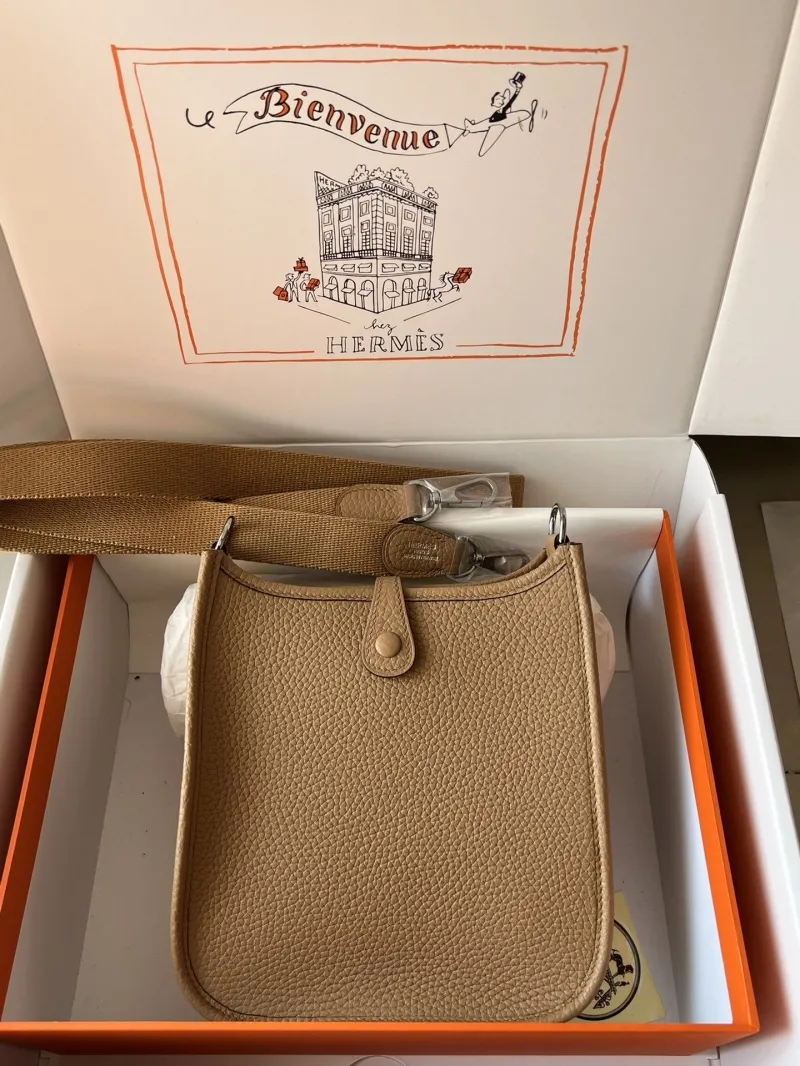 Alternative view of Hermes Tan Leather Crossbody Bag 61
