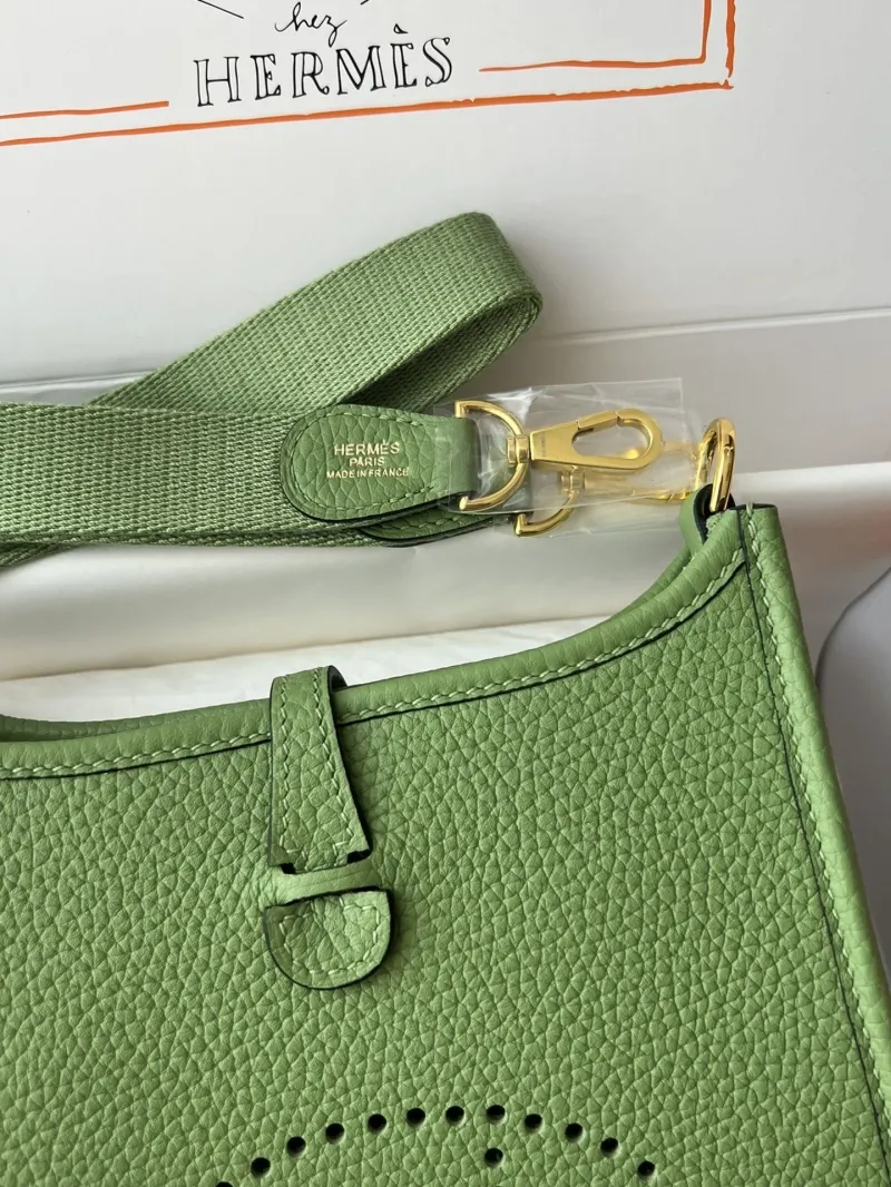 Hermes Green Crossbody Satchel Bag - Image 5