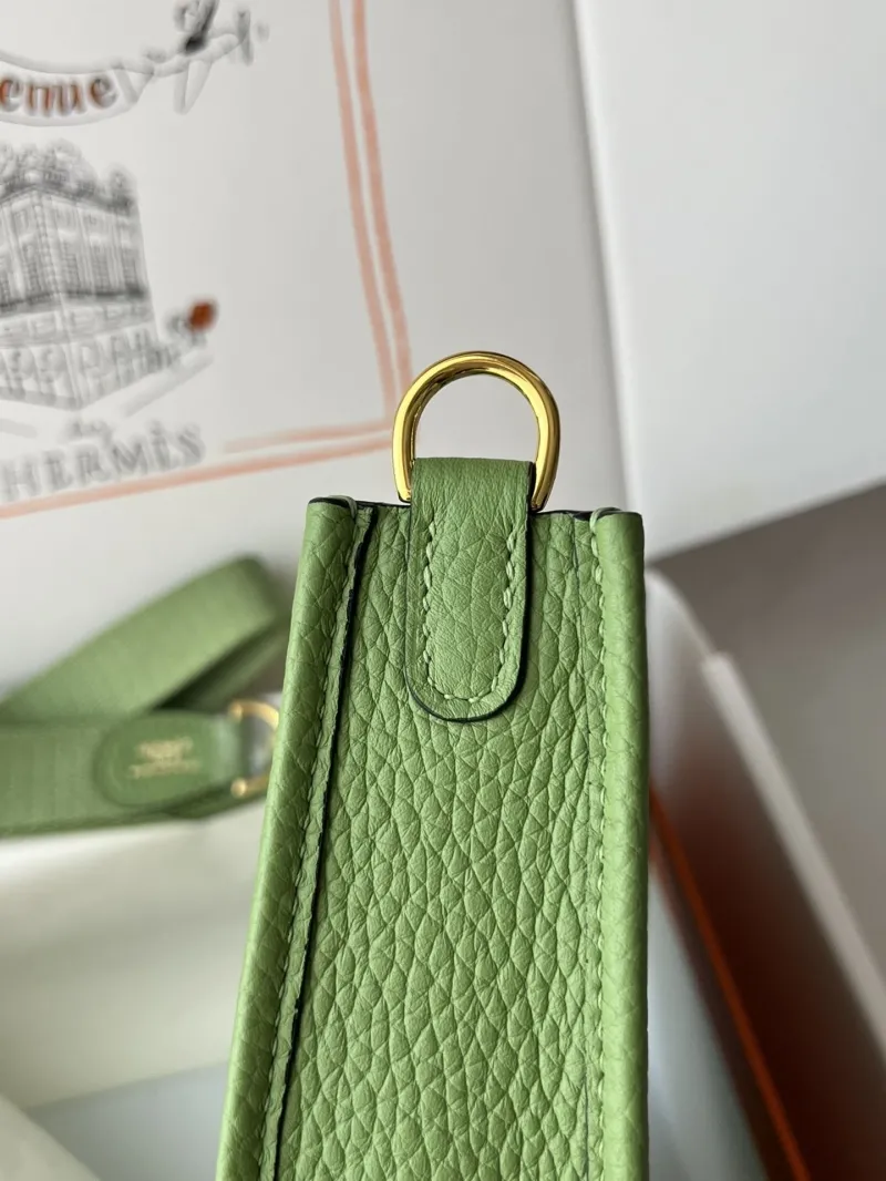 Hermes Green Crossbody Satchel Bag - Image 7