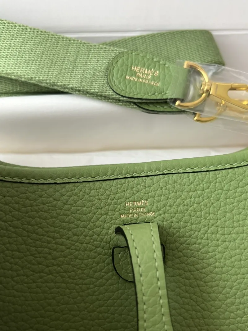 Hermes Green Crossbody Satchel Bag - Image 8
